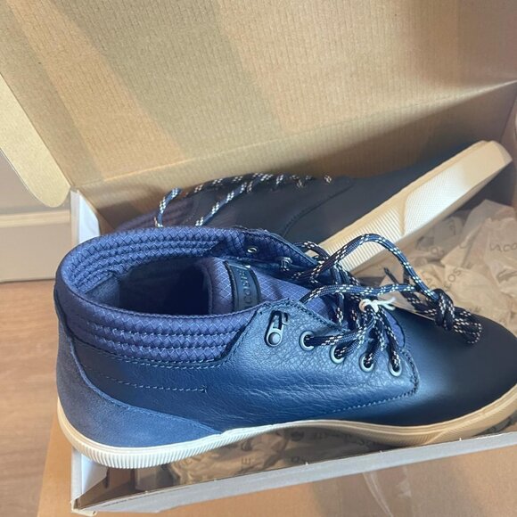 Lacoste Esparre Chukka 0320 1 Cma Erkek Deri Lacivert - Beyaz Mid Ayakkabı - Picture 2 of 5